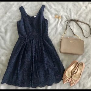 Jcrew navy lace dress size 4